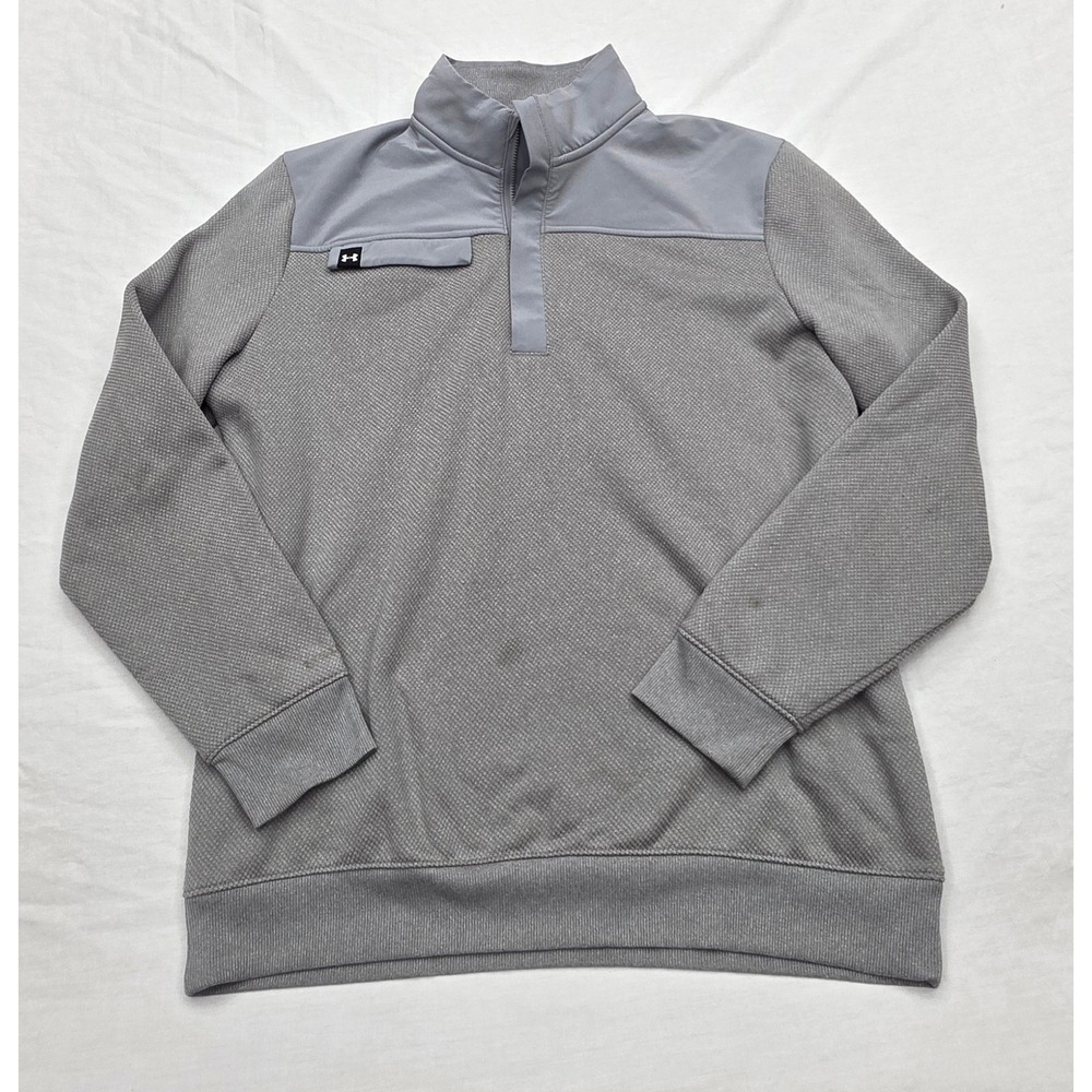 Under Armour‎ Storm Golf Mens Gray Quarter Zip Pullover Fleece Jacket Large